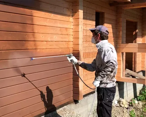 Шлифовка и покраска дома